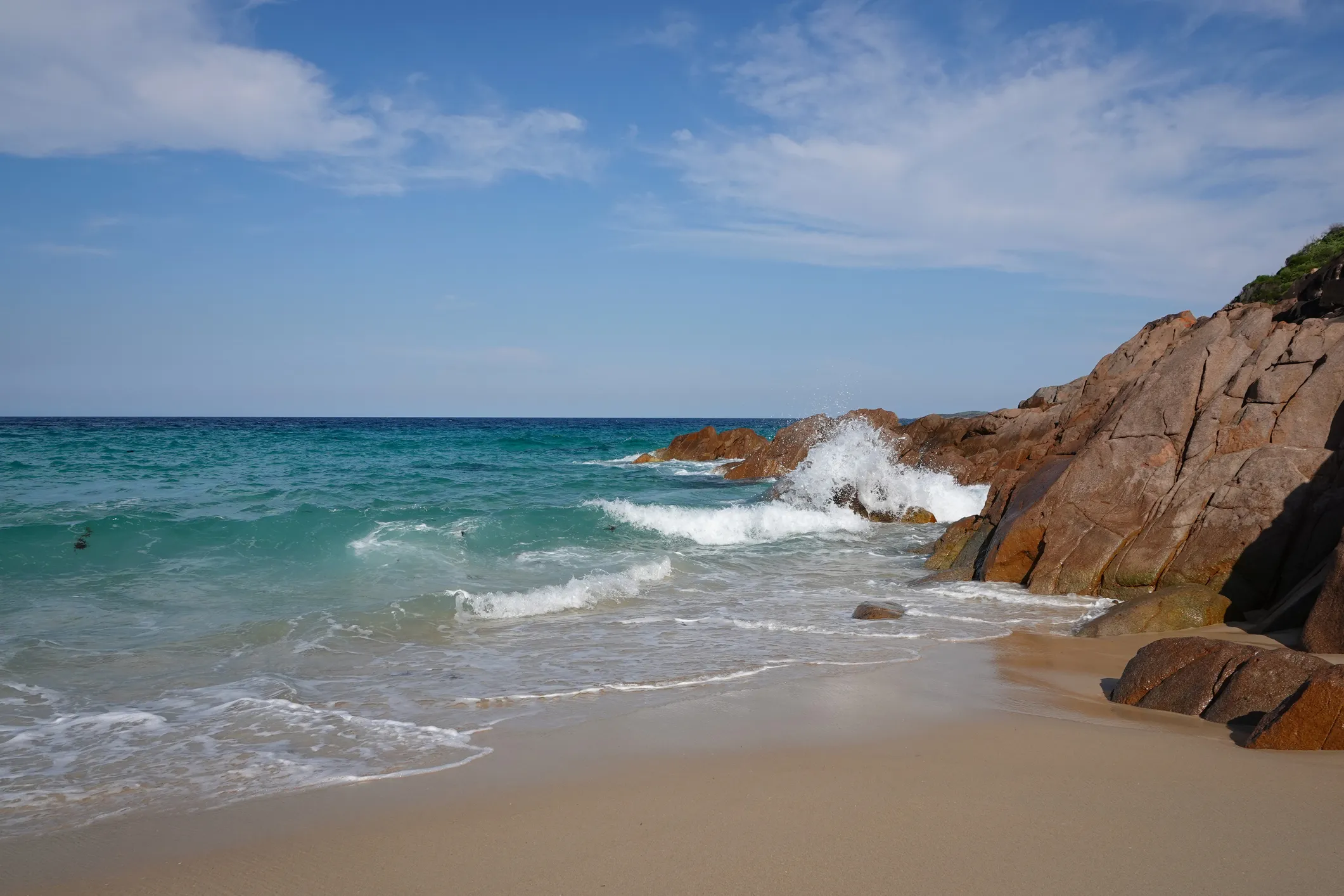 Ocean/beach setting.